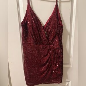 Grace Elegant Red Sequin Gown